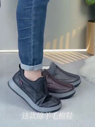 绵羊毛棉鞋男冬季新款加绒加厚保暖中老年爸爸棉靴防水防滑雪地靴