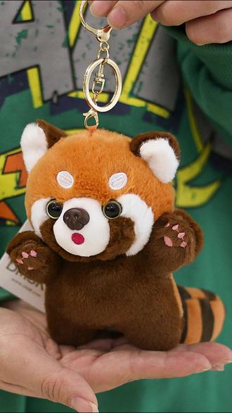 小熊猫可爱红熊猫毛绒玩具公仔玩偶书包挂件挂饰成都基地同款 #小浣熊 #毛绒玩具 #也太可爱了吧 #挂件挂饰 #呆萌可爱