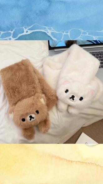 轻松熊秋冬季围巾学生情侣款礼物毛绒卡通保暖加厚围脖骑车氛围感 #轻松熊秋冬围巾 #学生情侣款礼物 #毛绒卡通保暖围脖 #骑车氛围感围巾