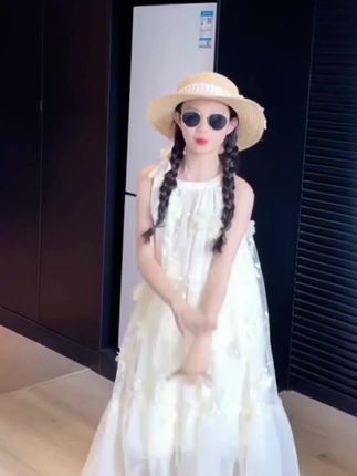 家有小仙女的看过来了,女童富家干金感裙子#夏季新款女#大童夏装公主裙#儿童夏款连衣裙#高品质童装#连衣裙