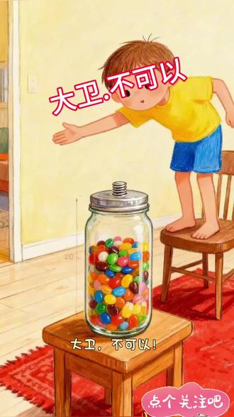 #抖音二创视频激励计划 #儿童故事动画 今日分享大卫.不可以