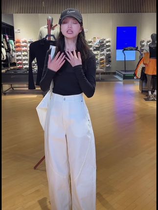 NIKE耐克女子AS NK CHLL KNT LS CRP无领长T恤HF5323-010 #创作灵感