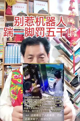 遭惹机器人,罚五千!有些人的坏,是骨子里的!#一个爸爸的诗园 #一个爸爸说 #机器人 #儿童成长 #人工智能