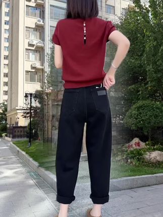 #秋季穿搭 #谁穿谁好看 #时尚裤子 #牛仔裤 #百搭裤子