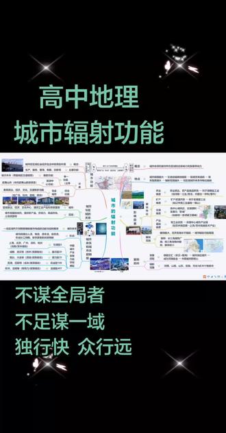 高中地理思维导图城市辐射功能#知识框架图 #知识图谱 #知识网络的构建 #高中地理全册思维导图 #知识地图