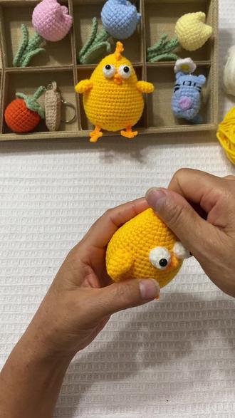 墩墩鸡 钩织视频教程(下)#手工 #爱生活爱编织 #手工diy #钩织毛线玩偶