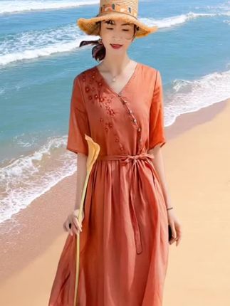 #优雅气质 #度假穿搭 #高端大气 #气质连衣裙 #超美连衣裙