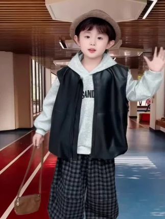 男童套装秋季新款韩版休闲儿童春秋洋气中小童帅气时尚#男孩三件套