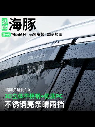 适用于比亚迪海豚晴雨挡汽车装饰车窗雨眉防雨挡雨板改装用品大全#汽车好物 #汽车用品 #晴雨挡 #内容过于真实