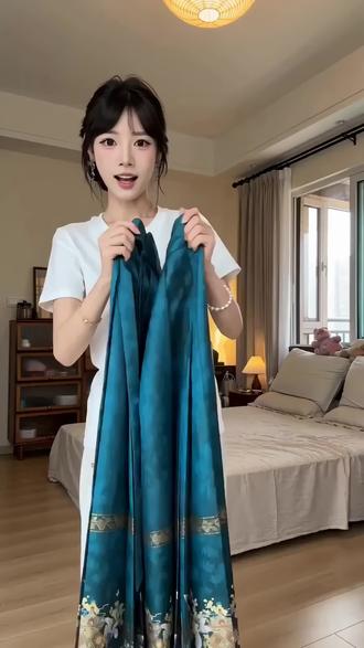 马面裙选褶型居然这么讲究?3种褶型适配不同场景! 京云染岁时风物马面裙,5/7/10对褶随心选,日常通勤或礼服场合都能穿~微梯形版型搭配裙门隐褶工艺,细节精致又显气质,全国圆通包邮哦!#显瘦穿搭 #穿搭 #半身裙 #遮肉显瘦 #夏天谁能拒绝漂亮小裙子