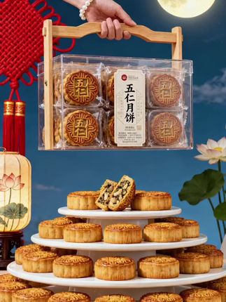 老式五仁月饼。#每日分享 #传统糕点 #快来一起尝个鲜 #新鲜出炉 #五仁月饼