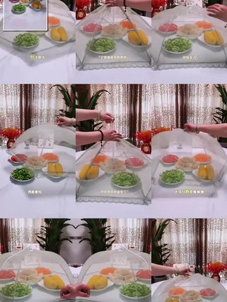 盖菜罩2025新款家用可折叠餐桌罩遮尘防苍蝇神器剩饭剩菜食物罩子#盖菜罩 #菜罩 #菜罩推荐