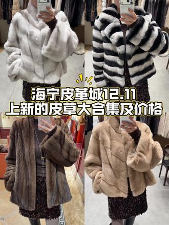 海宁皮革城新款大合集#水貂 #皮草皮草 #水貂皮草 #皮草穿搭