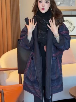 #加厚双面穿棉服外套