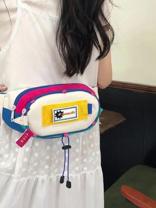 #斜挎包 #斜挎包女 #胸包 #户外包 #运动包 多巴胺撞色小众斜挎包胸包手机零钱腰包运动风户外包包