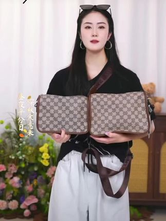 迪兰奇包包女款爆款2025新款通勤女包斜挎包大容量百搭潮流便携包#女包新品 #老花包 #时尚通勤包 #女包工厂 #包包控每天更新