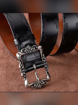 #韩国女士牛皮腰带百搭#街头时尚穿搭