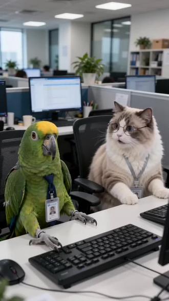 #AI办公室宠物存款对话 #随变ai随便玩