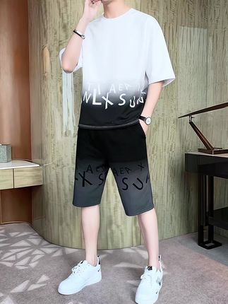 #男士套装 #夏季凉快穿搭 #怎么舒服就怎么穿 #冰丝套装男 #凉爽一夏