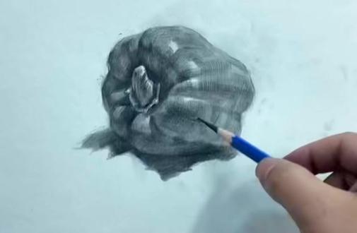 素描青椒🫑,考试有没有画出来??#素描静物 #素描 #素描学习