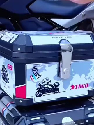 摩托车尾箱踏板车电动车后备箱九号小牛台铃通用大容量防水外卖箱#摩托车尾箱#防水后备箱#大容量后备箱