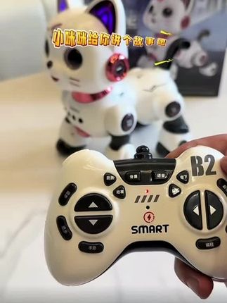 智能ai远程声控机器猫遥控车玩具,语音萌宠电动编程手势感应机器狗#智能AI机器猫#手势感应机器狗#机器猫遥控玩具#益智玩具