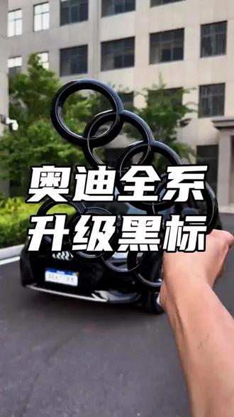 奥迪车标改装A3 A4L A5A6L Q3 Q2LQ5L四环黑色前标中网标免拆尾标