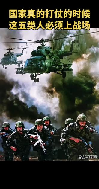 #时刻准备着
国家真的打仗这五类人必须上战场