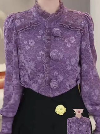 法式紫色衬衫女士2025早秋季新款高级感洋气减龄休闲显瘦长袖上衣#衬衫#高级感穿搭 #优雅气质 #这个秋天被琥珀系治愈了#早秋显身材平价上衣合集