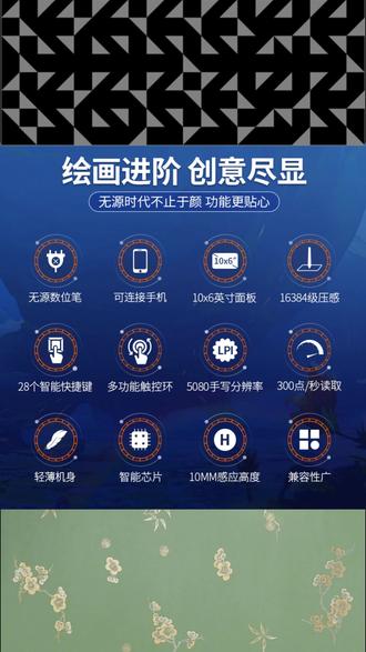 数位板 高漫M6数位板可连接手机手绘板电子绘图写字输入手写板电脑绘画板#高漫M6 #绘画板推荐 #电子绘图 #绘画好物 #电子手写板