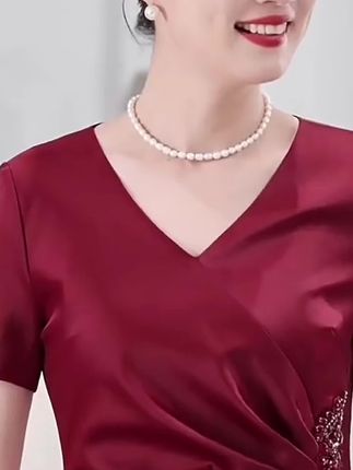 旗袍秋冬喜婆婆婚礼连衣裙新中式喜妈妈宴会款女装中国风高贵礼服