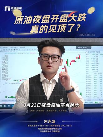 原油夜盘开盘大跌,真的见顶了? |截期道四象限避震荡陷阱实操 #原油 #期货 #交易