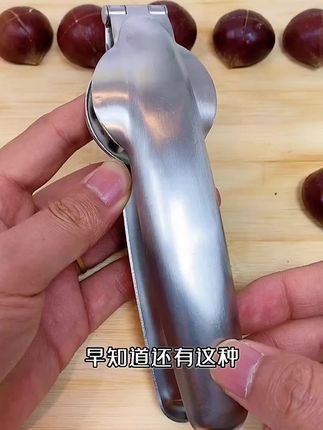 这样式才是有灵魂的开板栗方式。#板栗开口器 #板栗夹