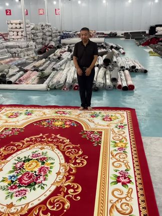 红色客厅地毯#地毯地垫 #客厅地毯#源头工厂