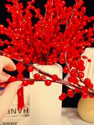 【送花瓶】北美冬青果手工DIY花束材料包#手工花材料包#手工花教程#冬青果推荐#冬青果教程#冬青果材料包