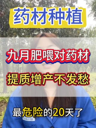 #药材种植#药材管理#药材种植管理#种植小技巧 9月份肥要是没喂够的话,那来年产量是真的发愁。