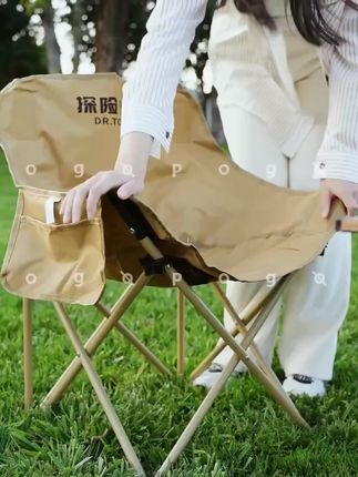 超省力便携式月亮椅,户外露营野餐必备! #野餐省力椅 #露营好椅子 #便携式折叠椅 #户外月亮椅 #高靠背座椅