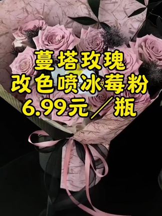 好看的蔓塔玫瑰颜色是喷出来的#个位数一瓶 即喷即干无异味#好物推荐#花艺设计 #花艺喷漆#喷漆
