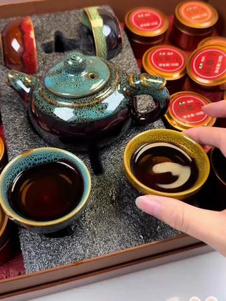 中秋送礼四大茗茶茶具组合装碎银子 金骏眉 正山小种 铁观音300g#铁观音 #铁观音推荐 #中秋送礼 #中秋送礼佳品 #茶具好物推荐