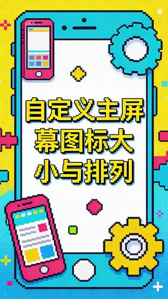 手机自定义主屏幕图标大小与排列#推荐 #手机 #热门 #中老年