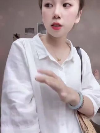 韩版新款啊 光板纯色 小尖领女士开衫短袖衬衫双层纱上衣休闲衬衣#休闲衬衫 #短袖衬衫 #衬衫