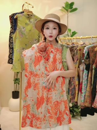 #中式服装 #中式美学服饰 #国风服饰 #旗袍连衣裙 #改良旗袍连衣裙