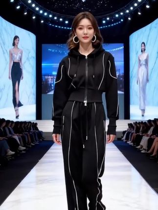 时尚潮酷运动套装#气场全开 #爱了爱了 #气质女人 #时尚达人 #时装搭配