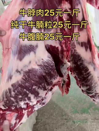 牛脖肉25元一斤，50斤一件
纯干牛腩粒25元一斤，50斤一件
牛腹腩25元一斤，50斤一件#牛肚腩 #牛羊肉批发 #支持全国发货 #牛副产品