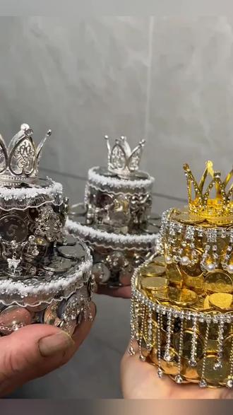 diy材料包硬币蛋糕硬币蛋糕材料包皇冠金币蛋糕寓意五毛钱蛋糕#蛋糕#蛋糕硬币#创意蛋糕