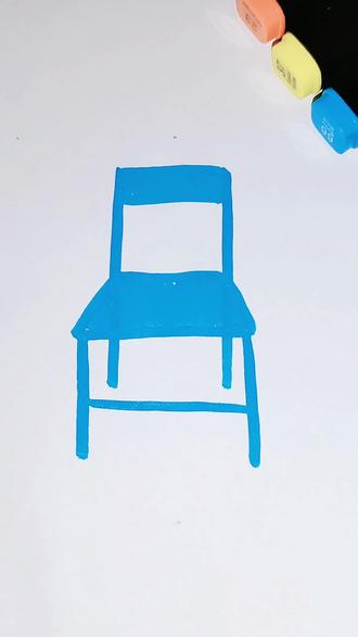 两个H画椅子🪑 #儿童简笔画 #幼儿简笔画 @抖音小助手 @抖音创作小助手