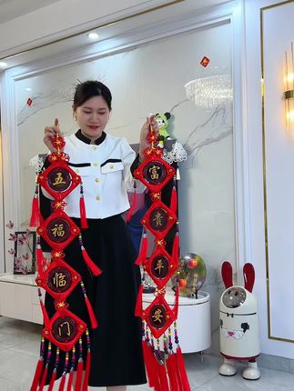 桃木中国结二件套太好看了,质感很好,价格也便宜#福到我家 #桃木中国结 #中国结 #美观实用 #乔迁之喜大吉大利