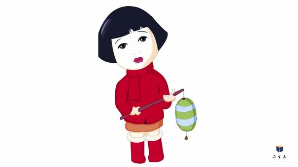 绘画教学 教大家画打着灯笼的姑娘