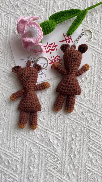 憨豆先生的小熊 钩织视频教程(上) 可爱又百搭的挂件 你喜欢吗?#手工diy #520礼物 #手工 #爱生活爱编织 #创意礼物