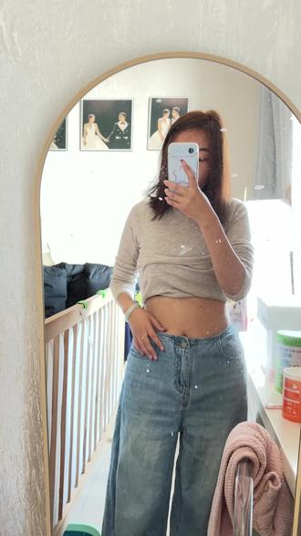 又瘦啦,裤子都挂不住啦#肉肉女孩